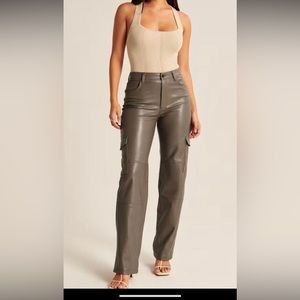 abercrombie leather 90s cargo pants